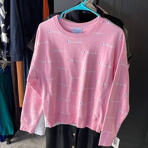 Champion Women's Pink Logo Sweatshirt